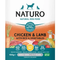 Naturo Adult Kurczak, jagnięcina tacka 400g
